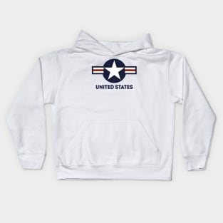 United States USAF Military Roundel, United States Air Force Kids Hoodie